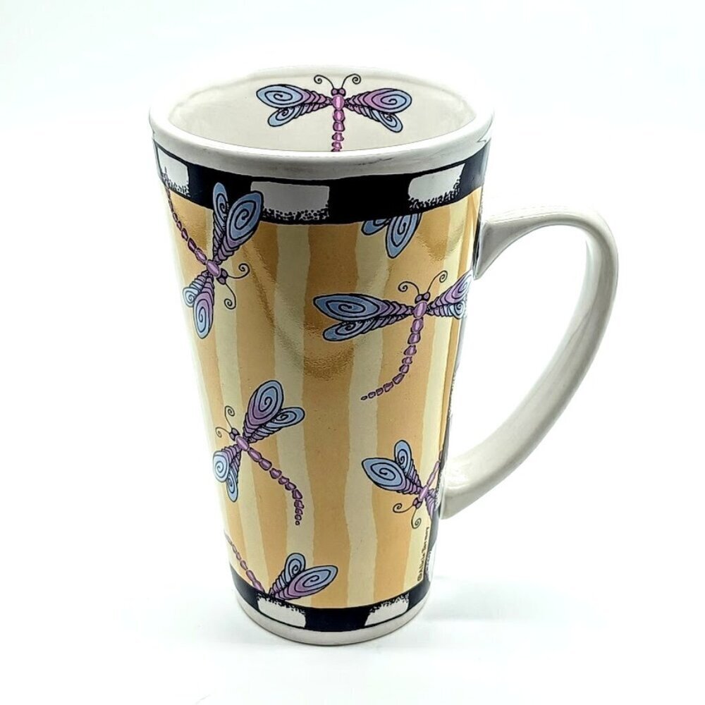 Alicia Tormey Designs Bug Me Dragonfly Tall Ceramic Stoneware Mug